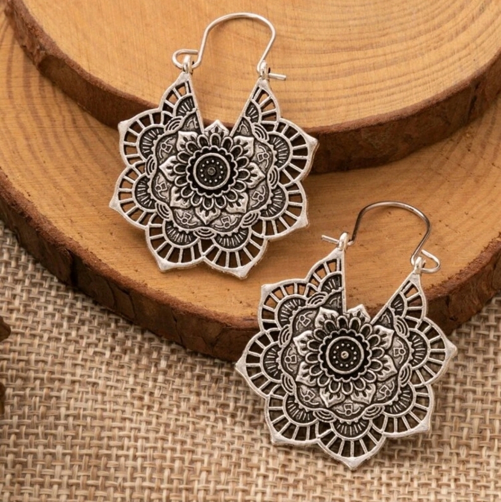 🔹️Boho Mandala Drop Earrings